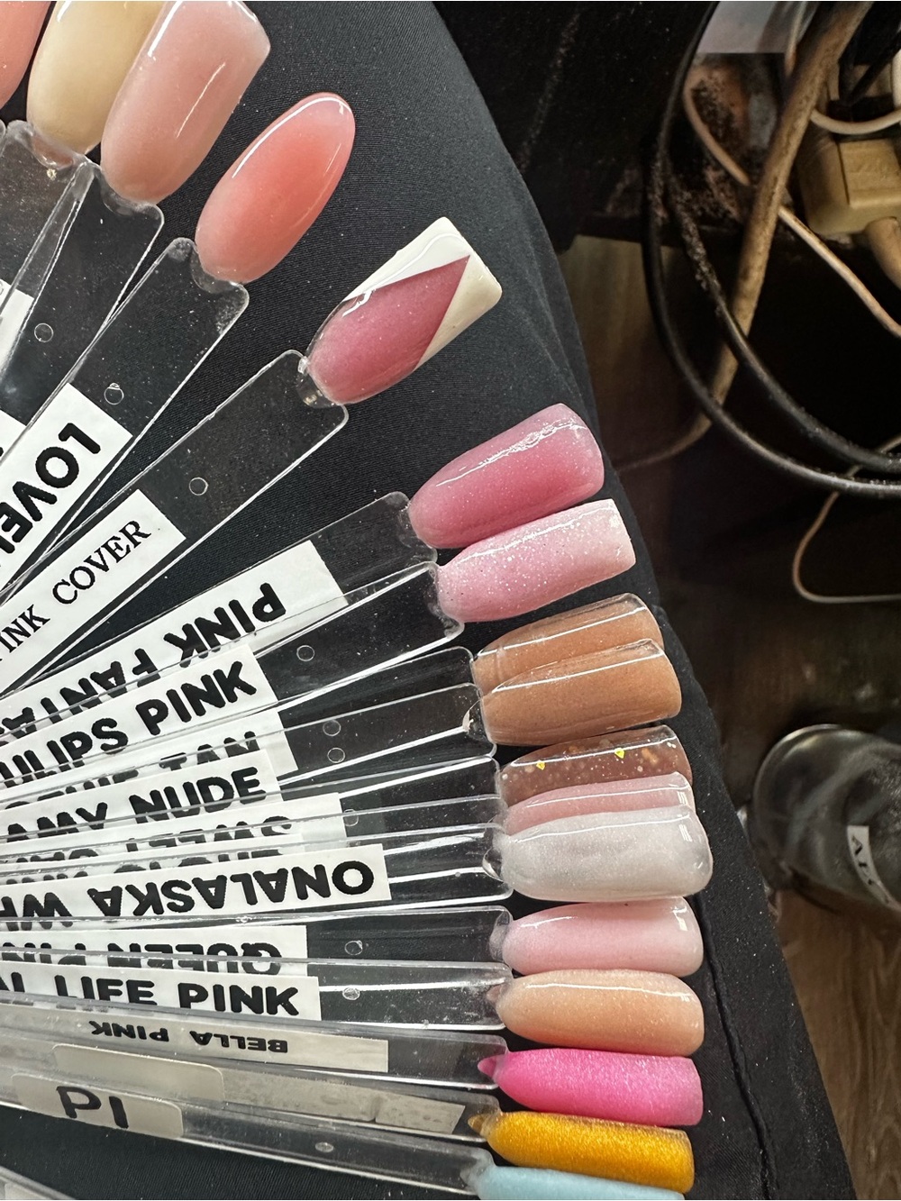 Professional Pink & Neutral Nail Shade Fan - Salon Display